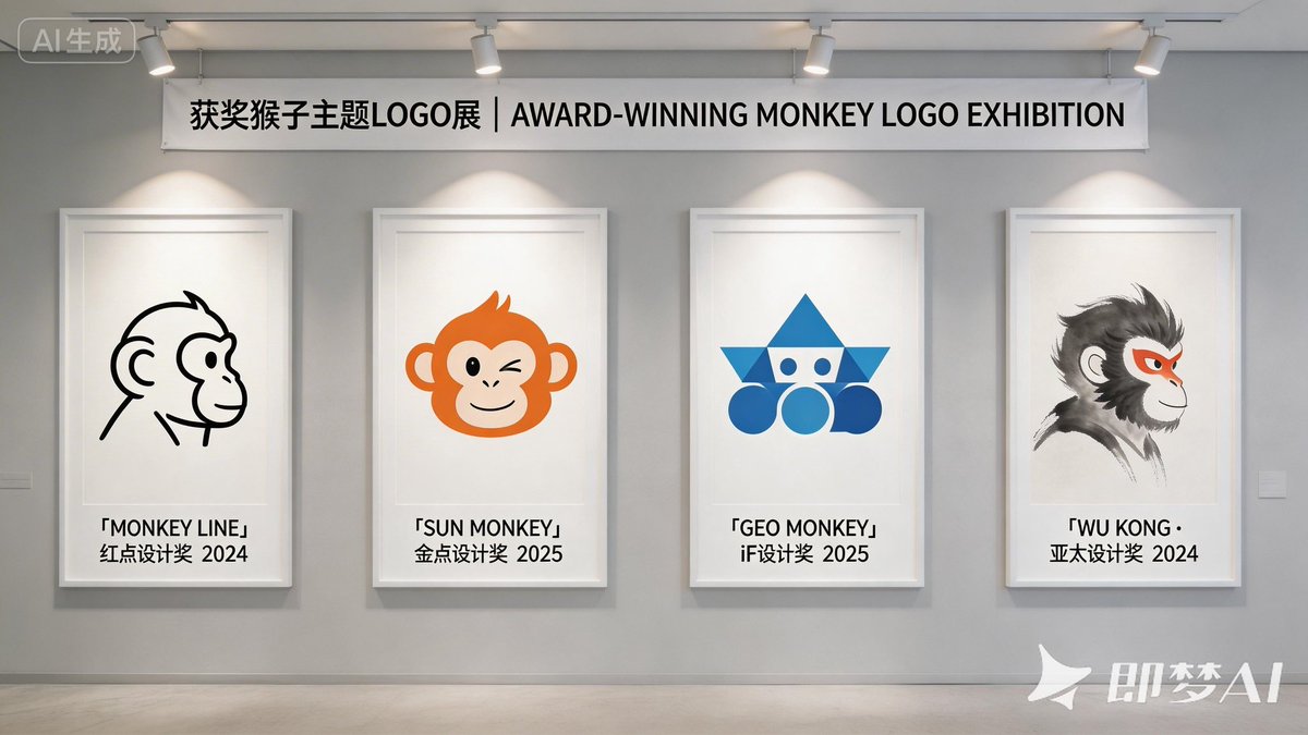 Award-Winning Monkey Logo Wall