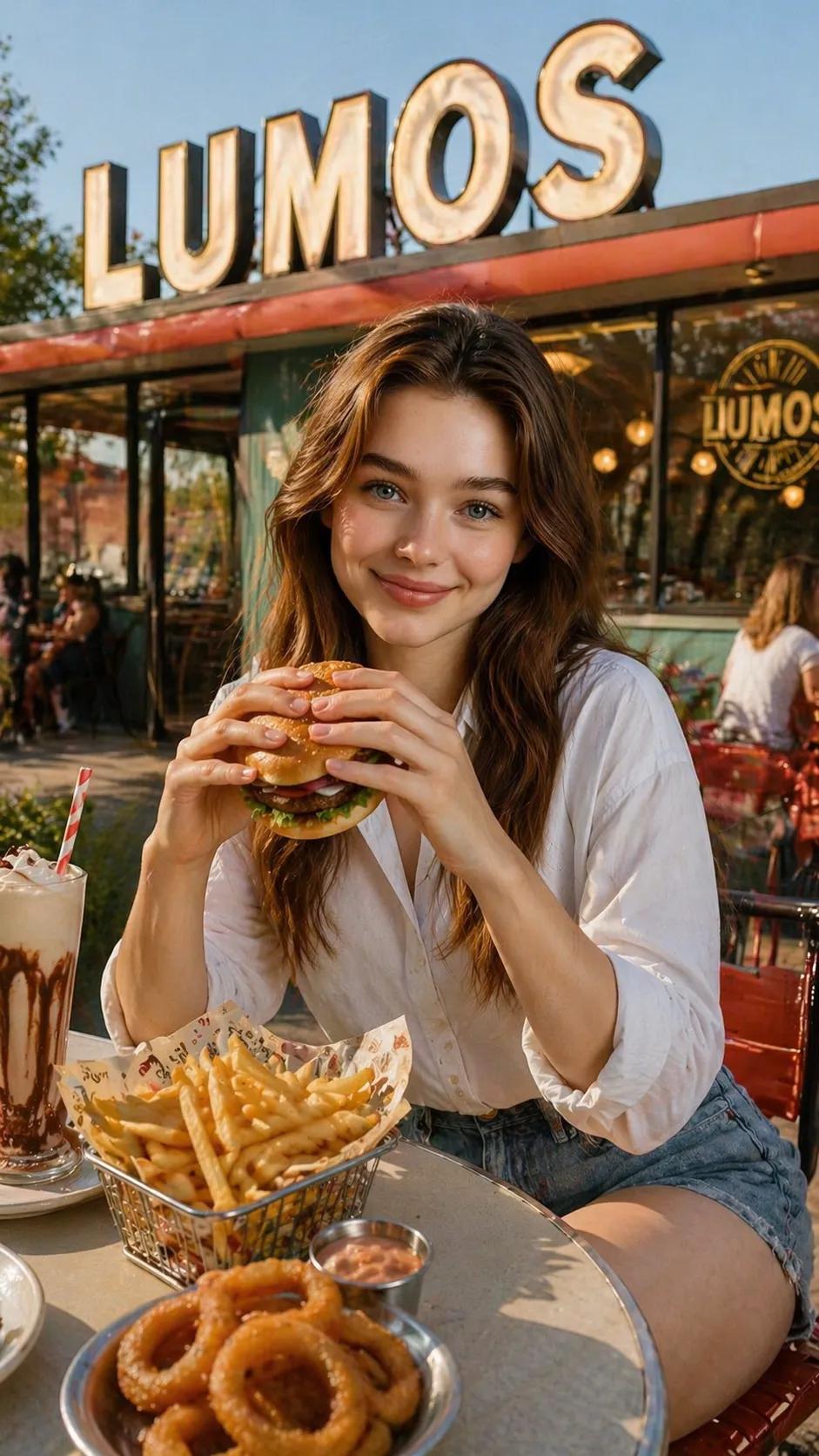 Retro Burger Lunch at Lumos