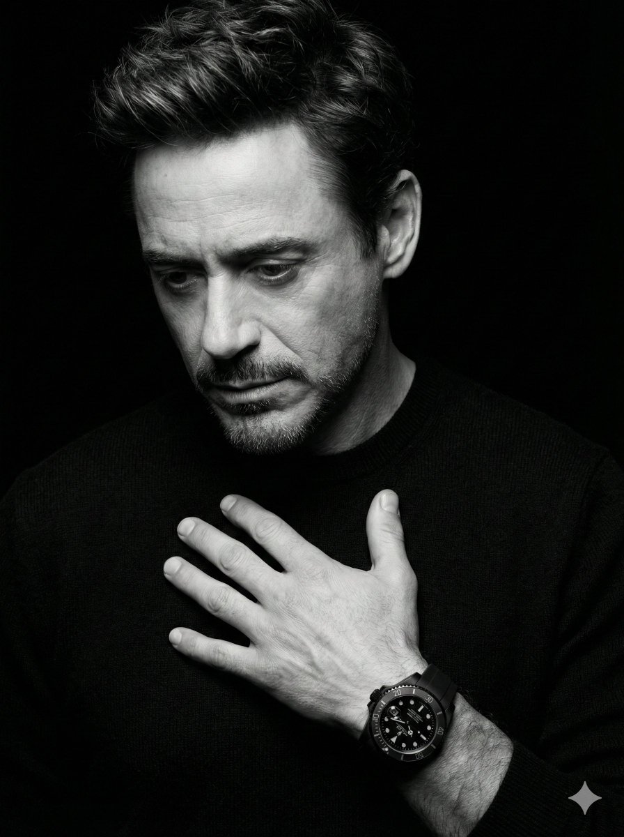 Dramatic Black White Portrait