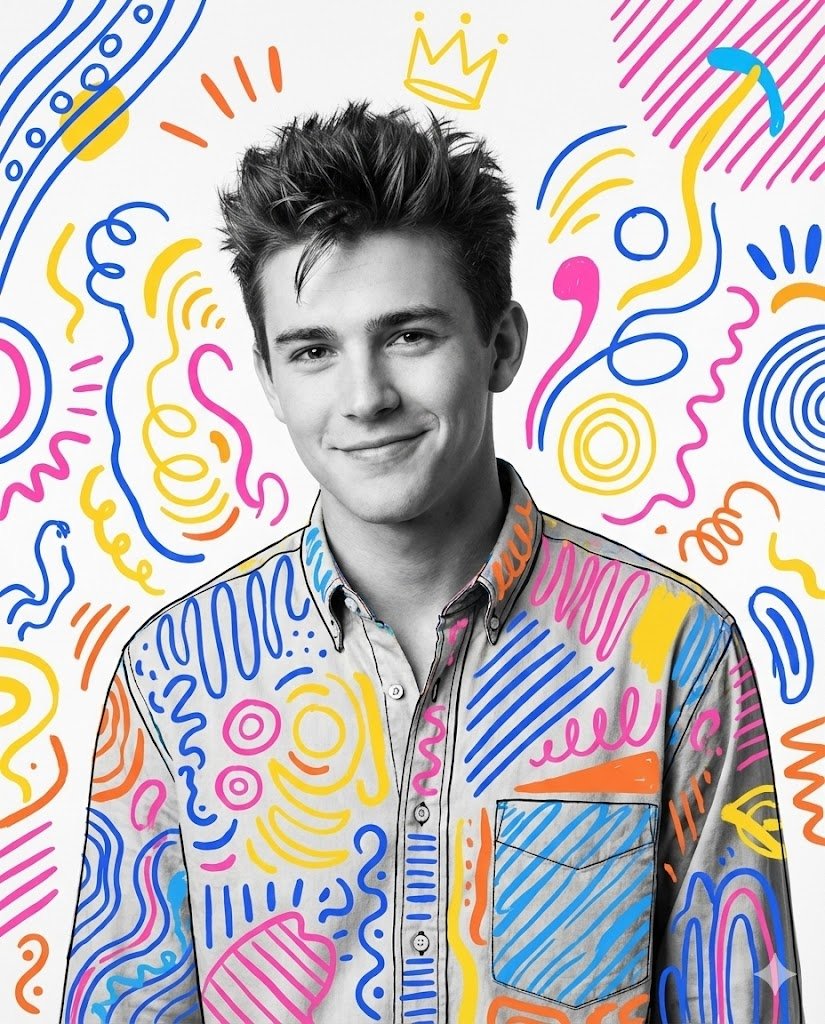 Pop Art Doodle Portrait