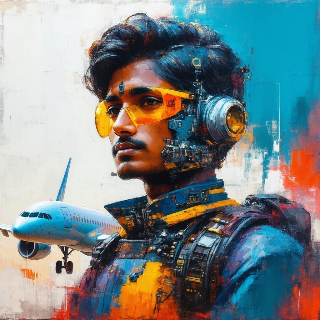 Sci Fi Indian Doctor in Vivid Acrylic