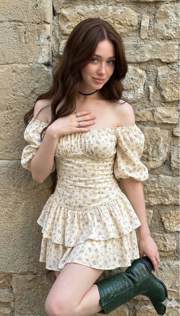 Bohemian Floral Dress Portrait