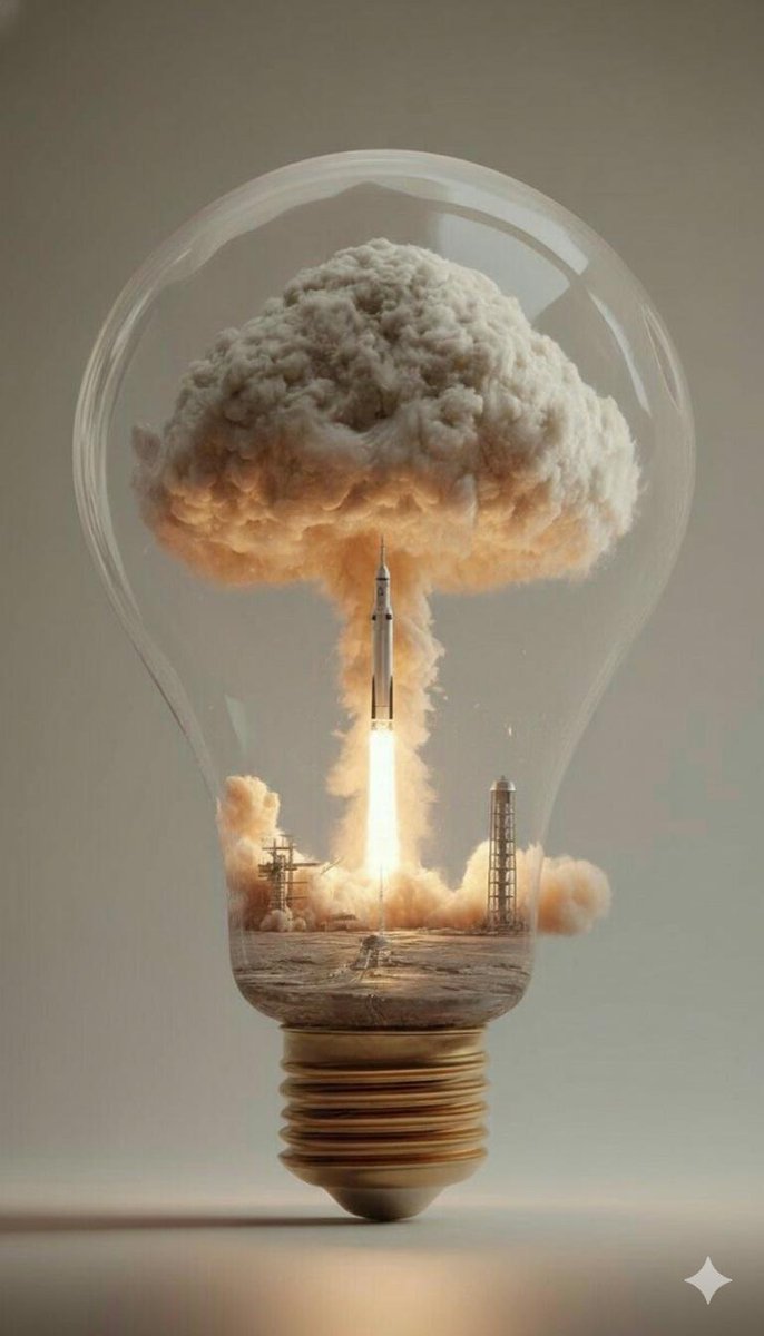 Rocket Trapped in Glass Bulb