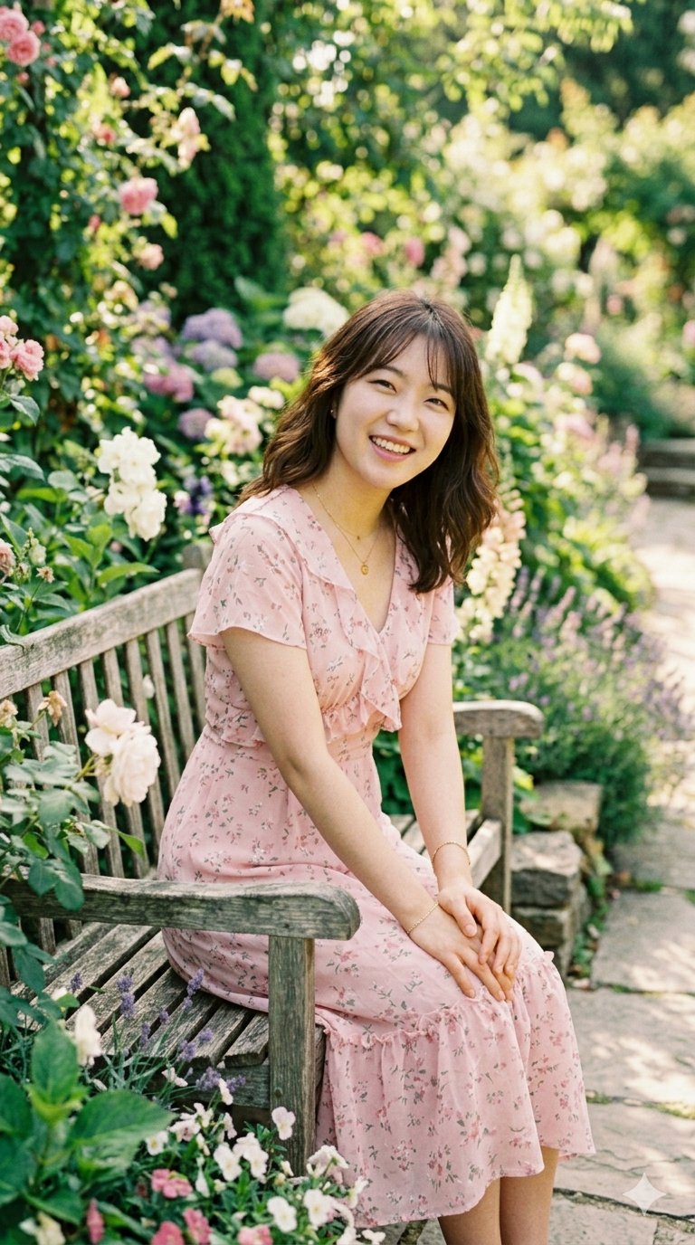 Sunny English Garden Film Portrait