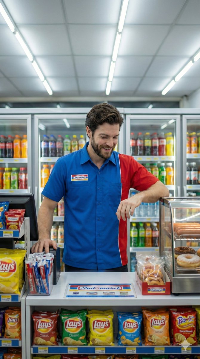 Friendly Clerk Behind Counter