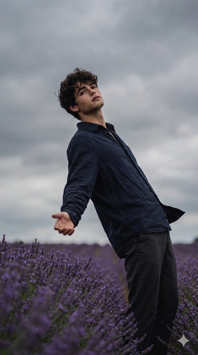 Wind Embrace in Flower Field