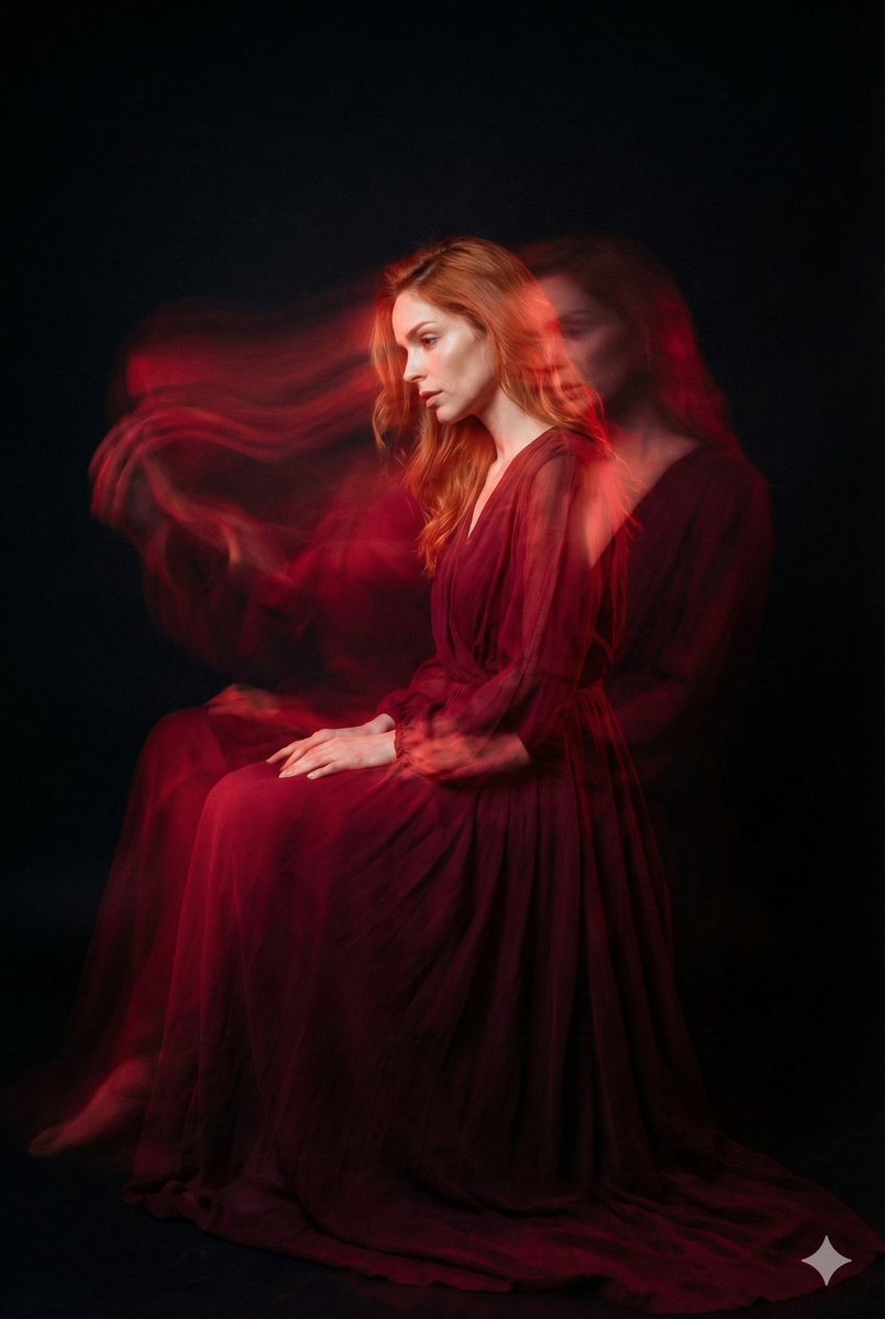Cinematic Red Ghost Portrait