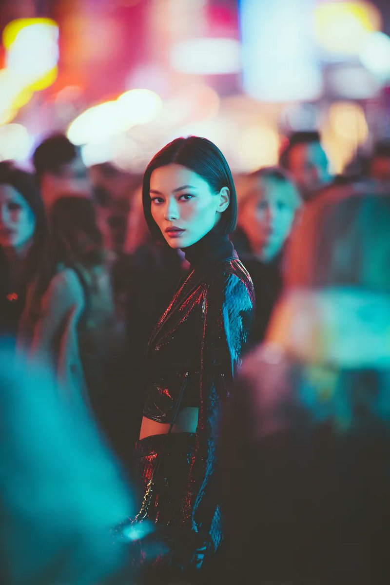 Neon Cyberpunk Fashion Portrait