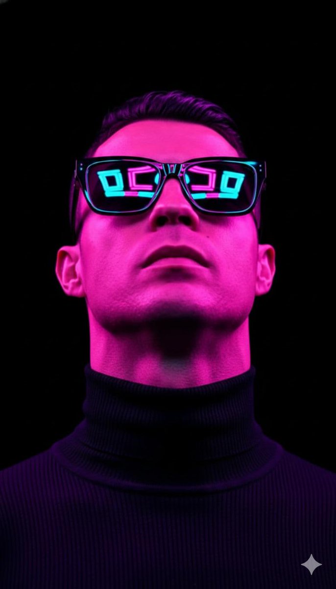 Cyberpunk Neon Sunglasses Portrait