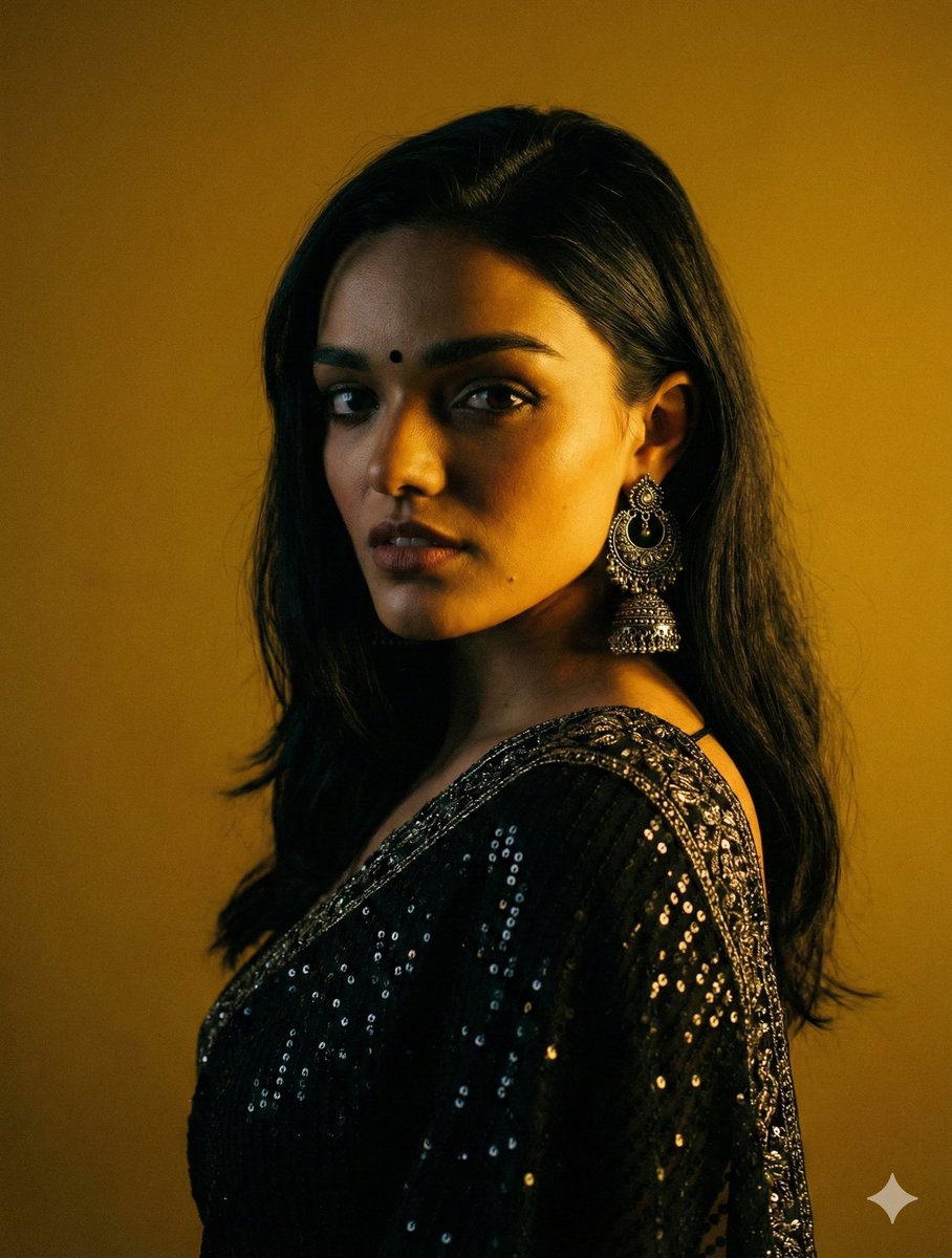 Cinematic Sari Portrait in Golden Light