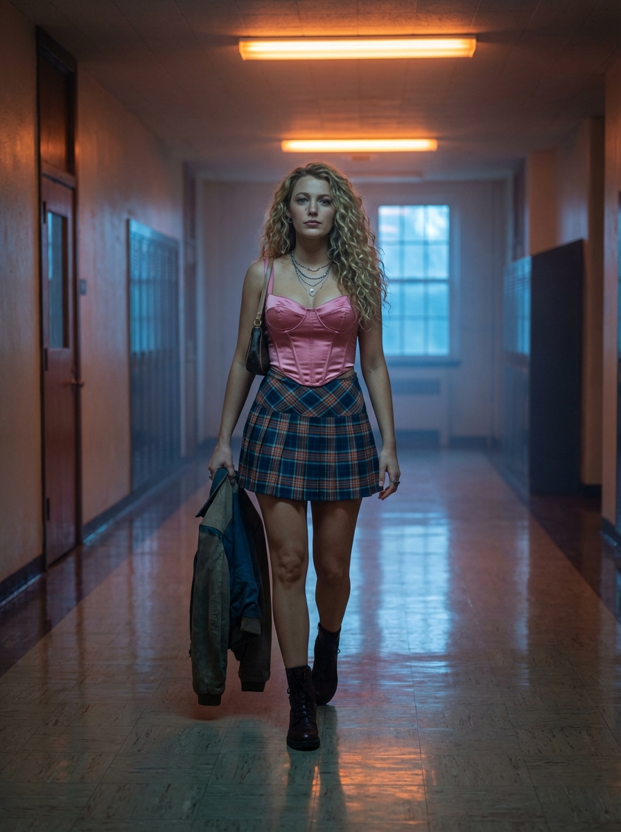 Y2K Campus Goddess Hallway Walk