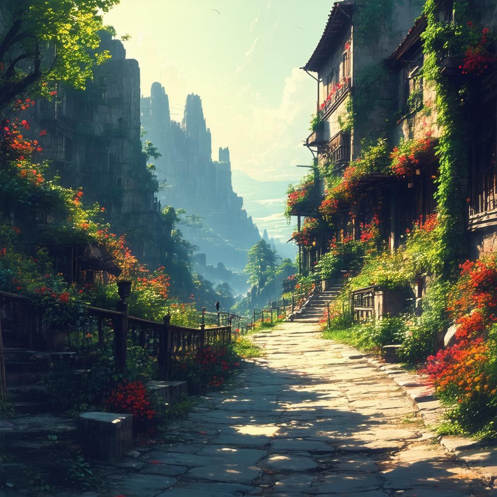 Epic Wide Angle Illustration in Dramatic Chiaroscuro