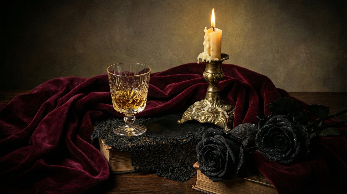 Dark Romantic Baroque Still Life