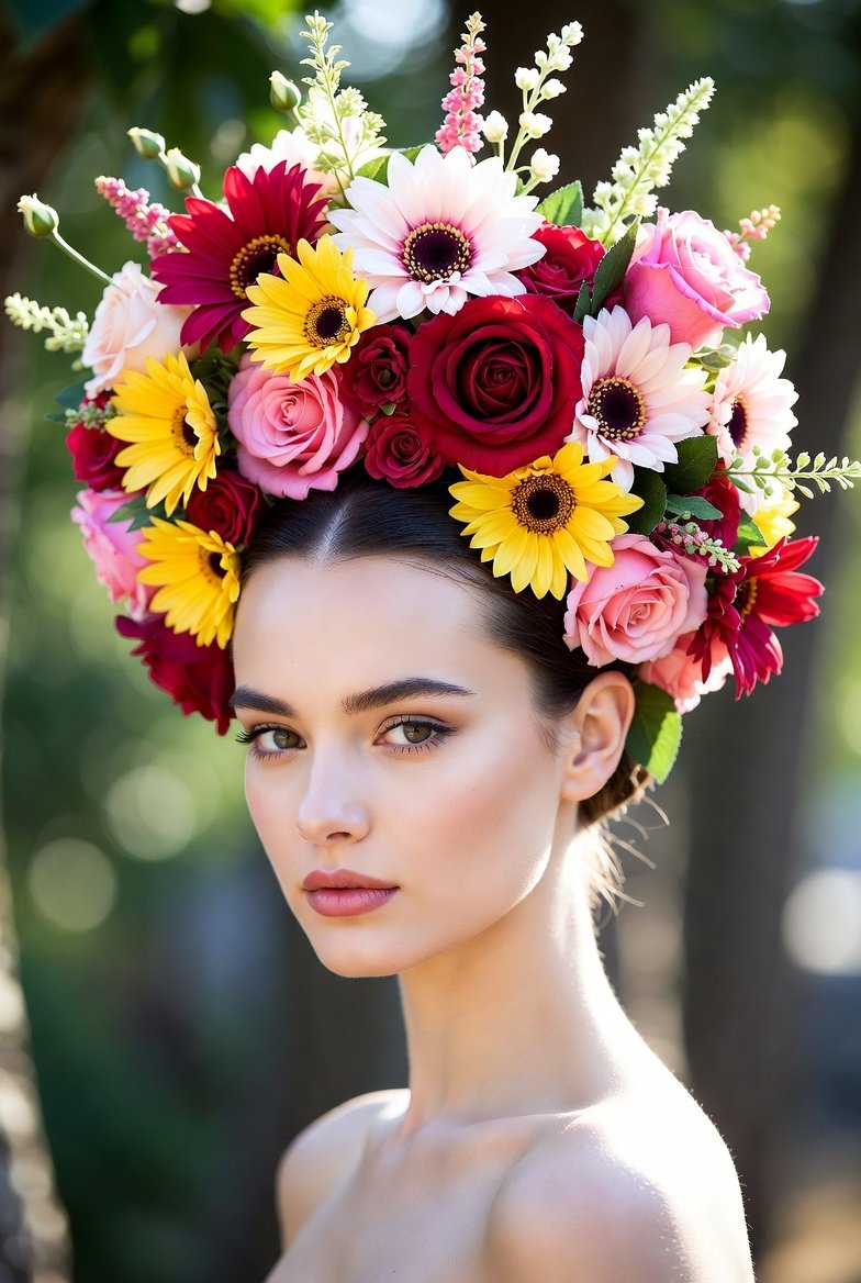 Film Camera Floral Fashion Portrait