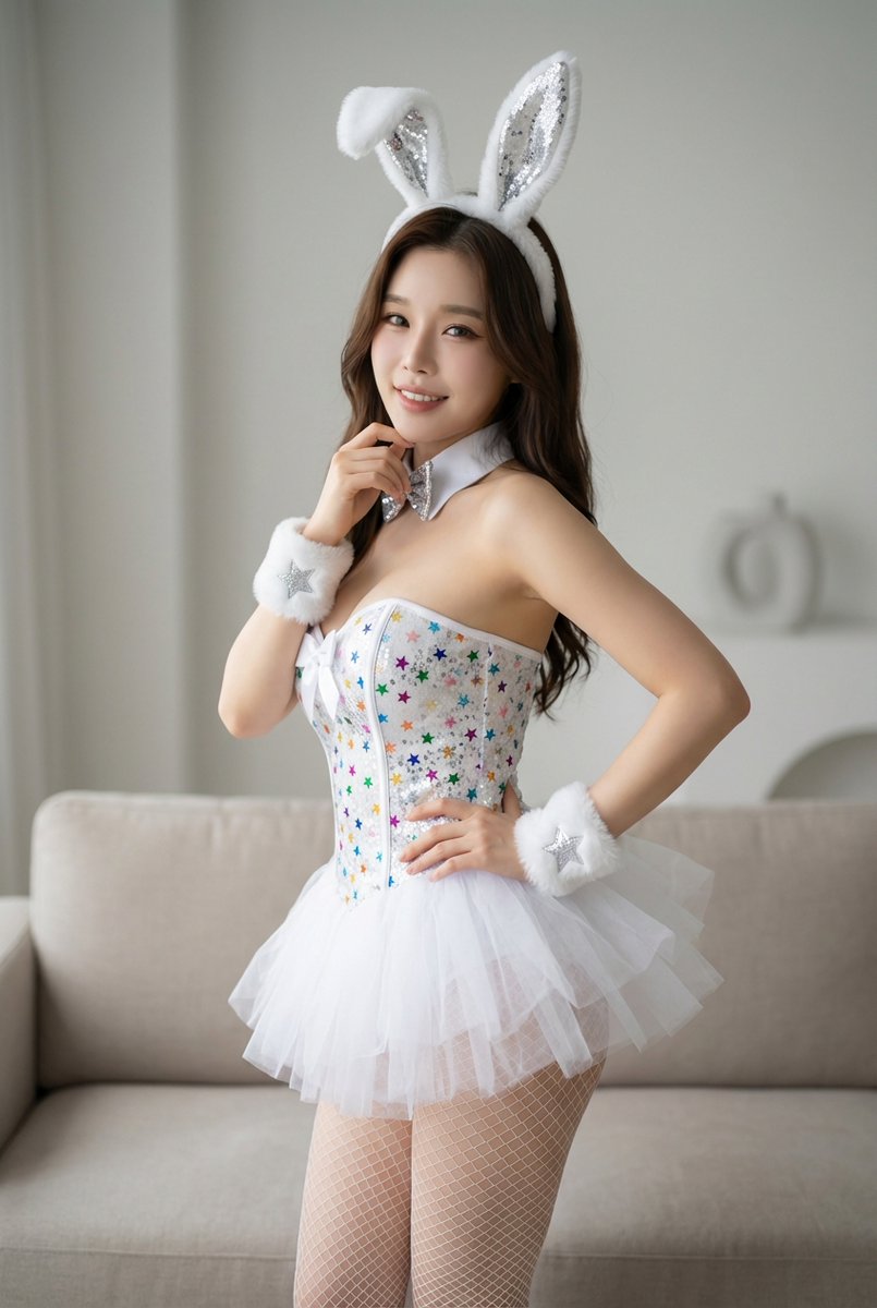 Sparkling Bunny Girl Portrait