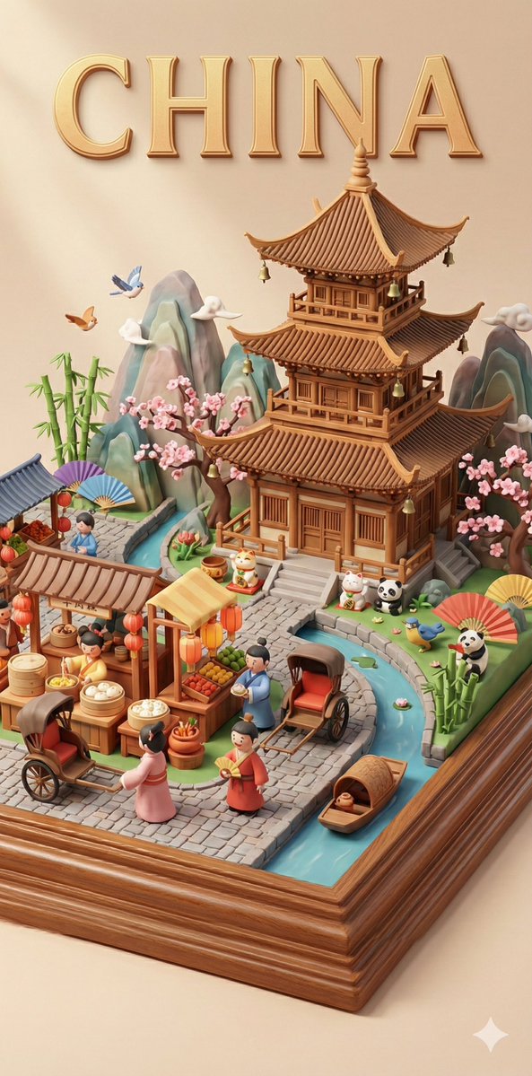 Relief Miniature Cultural World