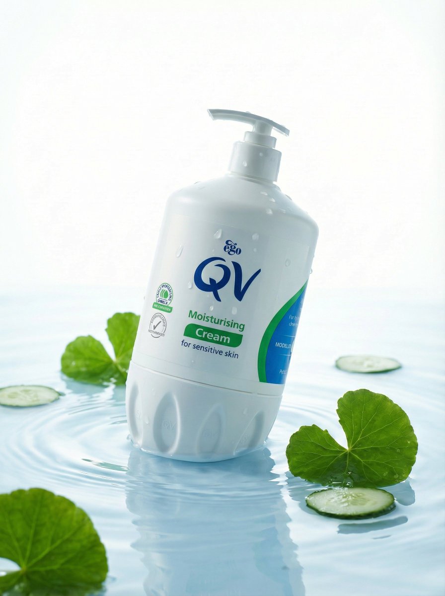 Minimalist Hand Cream Floating on Water