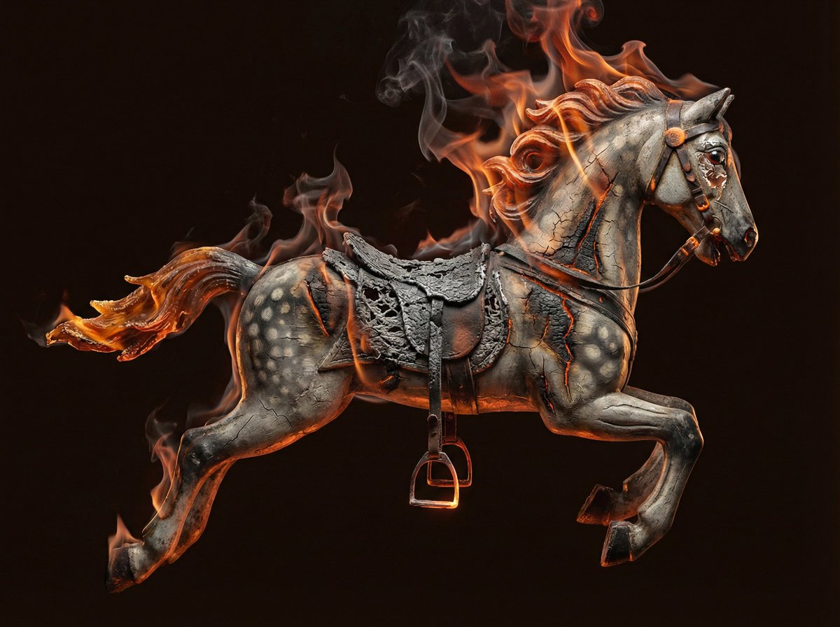 Frozen Flame Sculpture Art