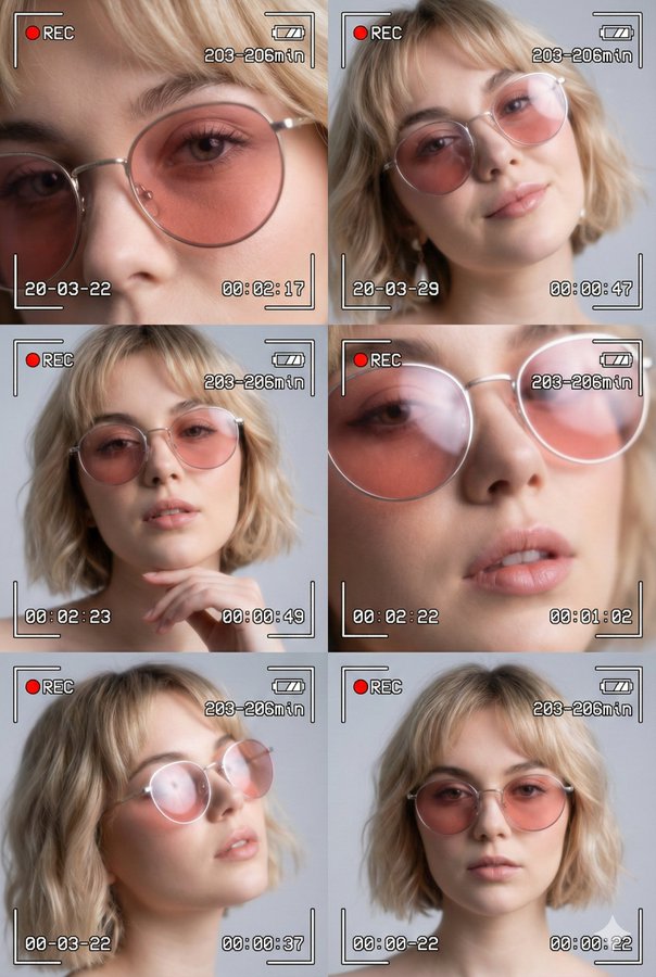Retro Digital Girl Cinematic Collage