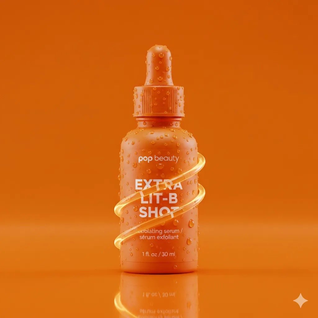 Orange Exfoliating Serum Dropper Bottle