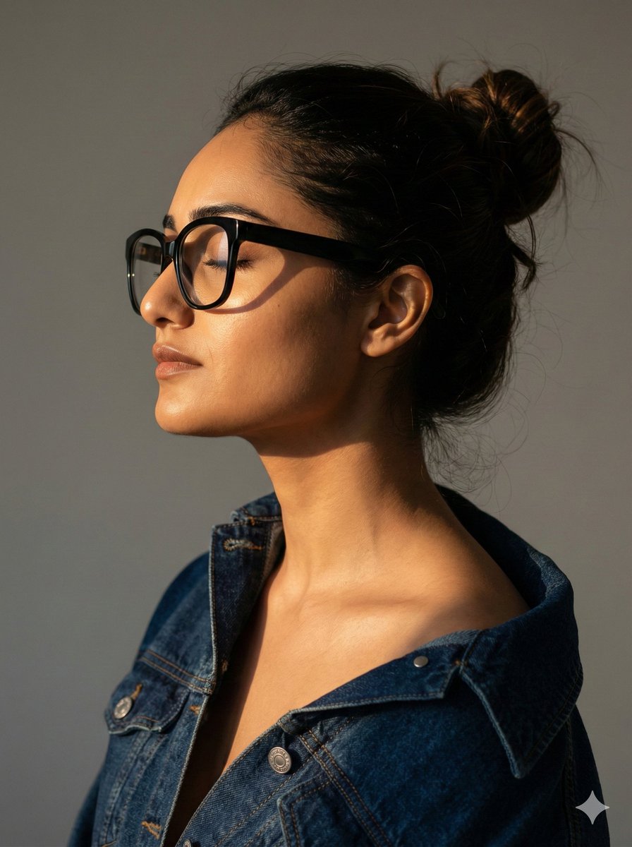 Golden Sunset Profile Portrait