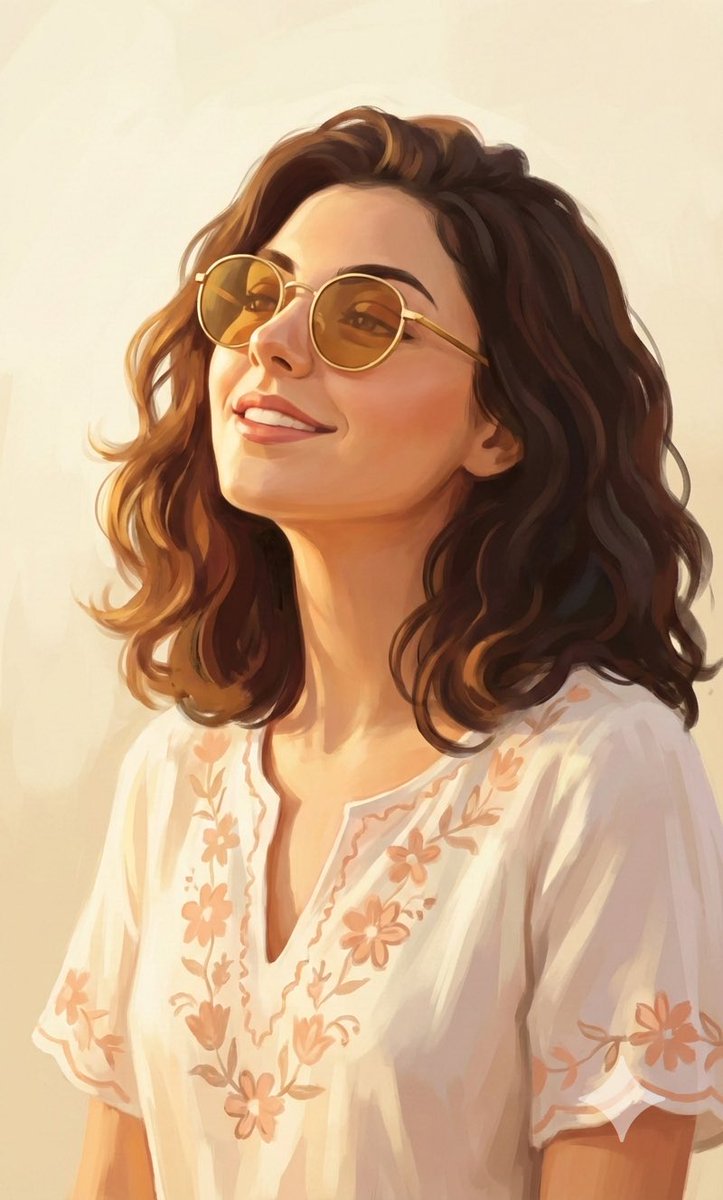 Golden Hour Retro Girl Portrait