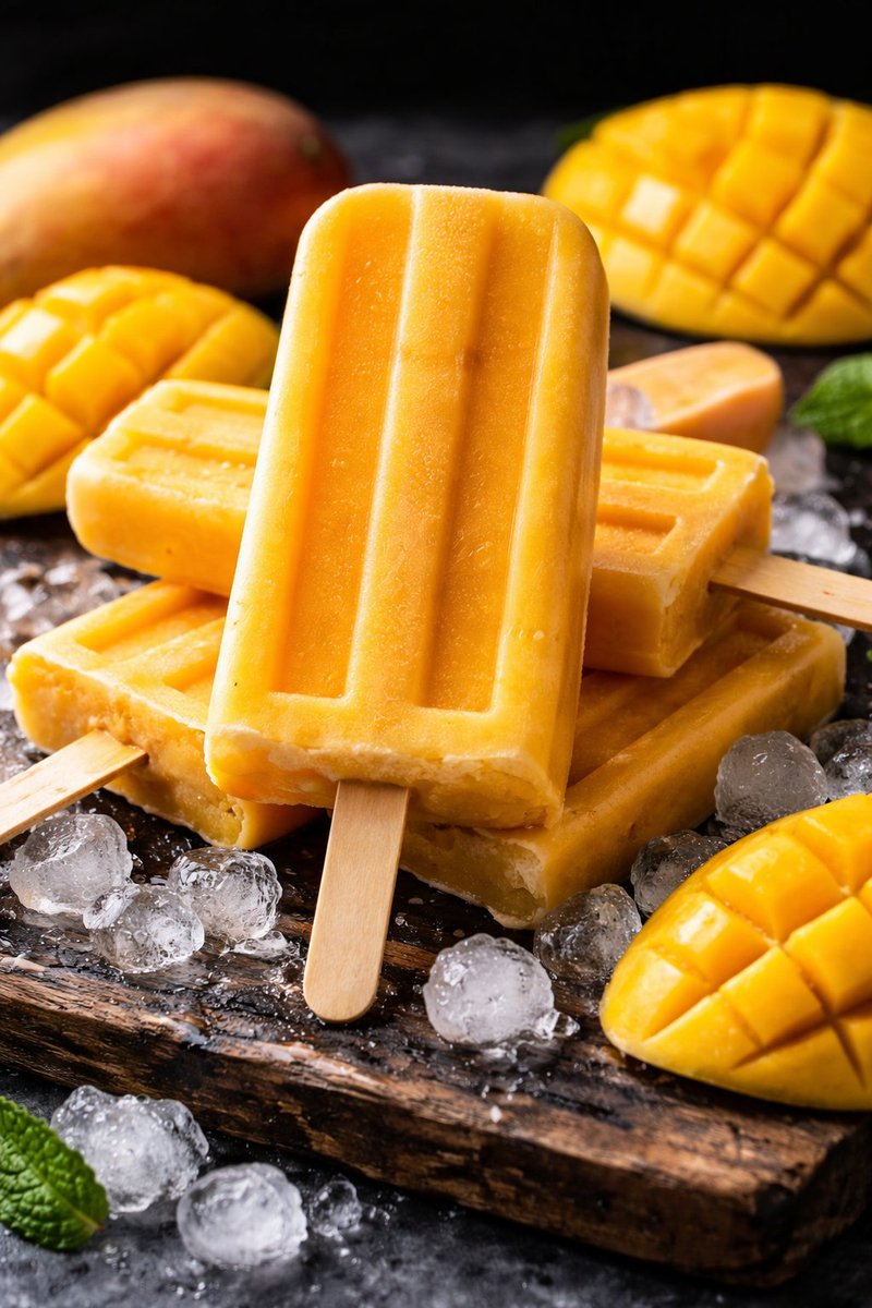 Mango Popsicle Food Photography