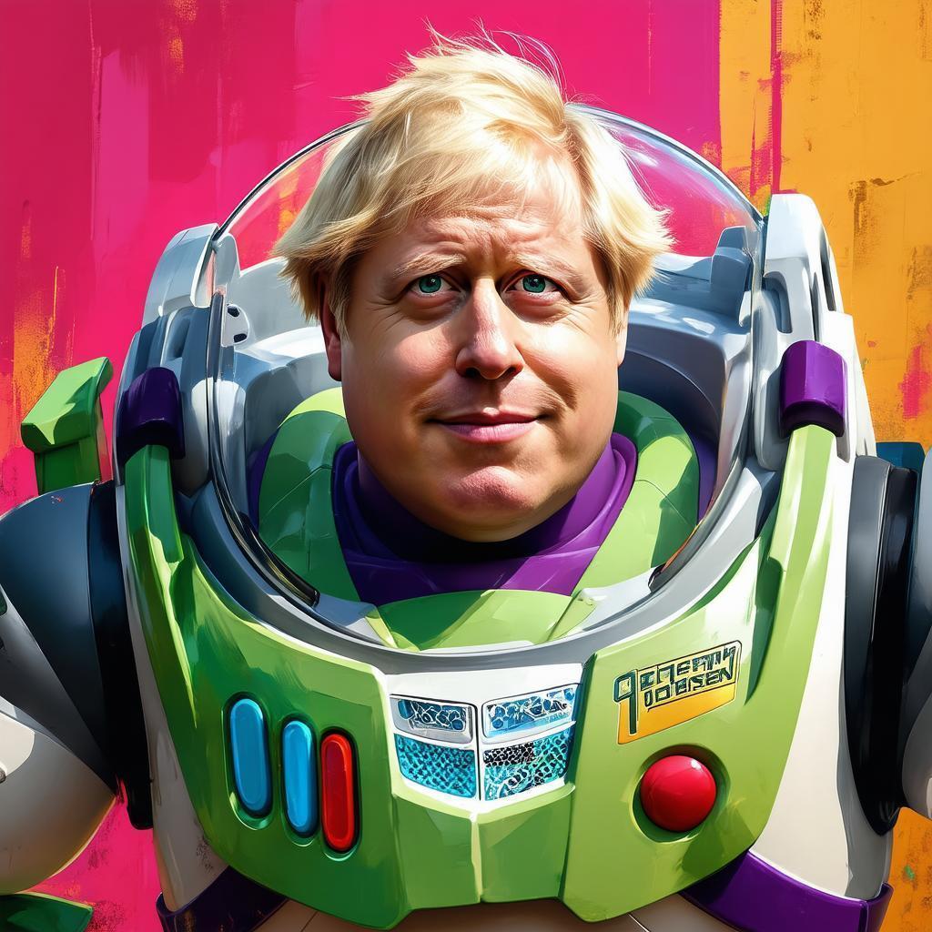 Boris Johnson as Buzz Lightyear Anime Portrait