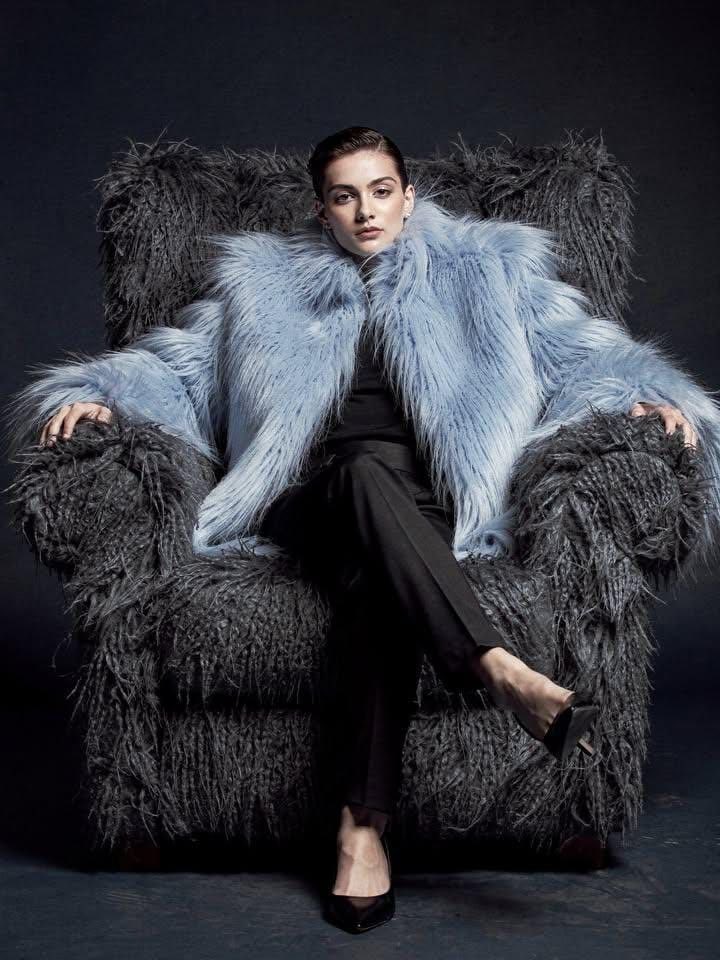 Ice Blue Fur Fashion Editorial