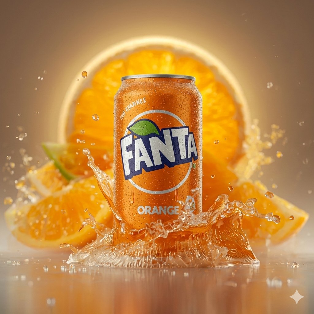 Fanta Orange Icy Splash Cinematic Shot