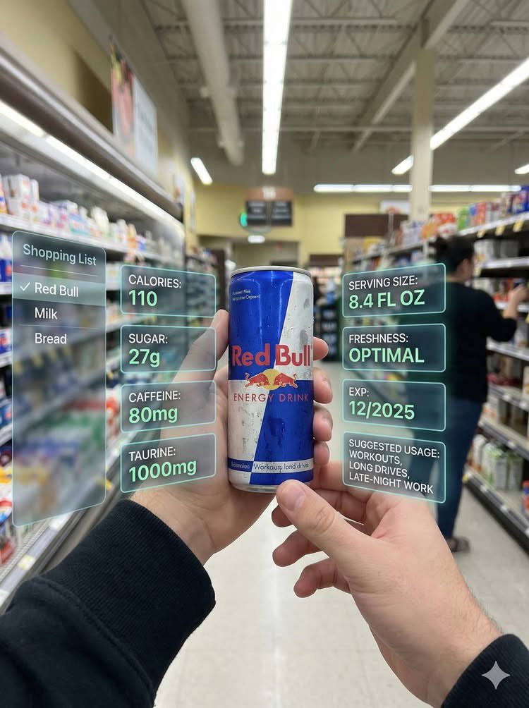 Futuristic AR Supermarket Shopping Experience