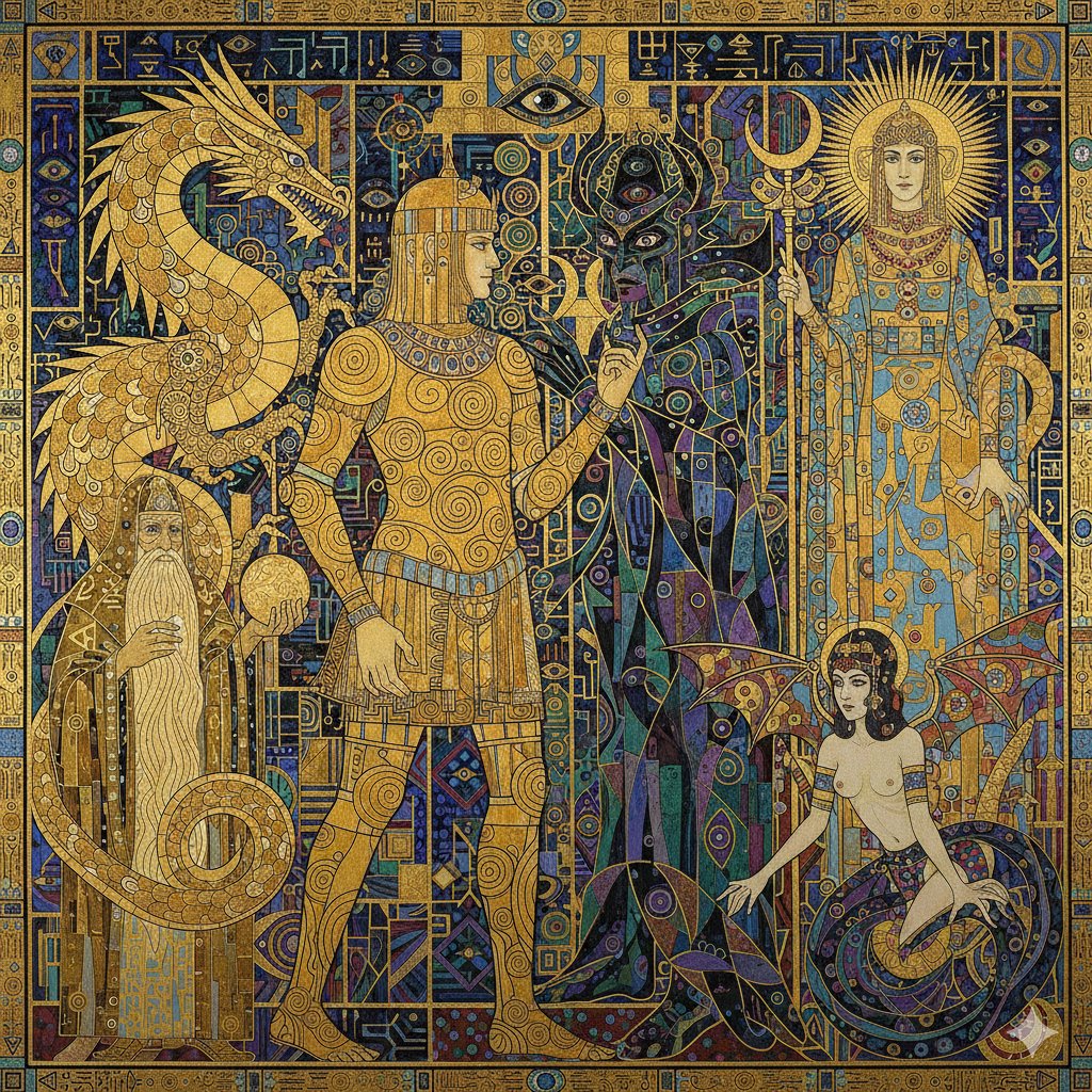 Gilgamesh Vs Drujah Klimt Style Battle