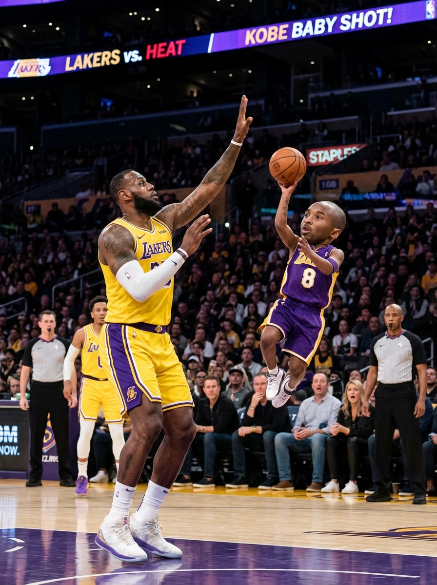 Baby Kobe Fadeaway Over LeBron
