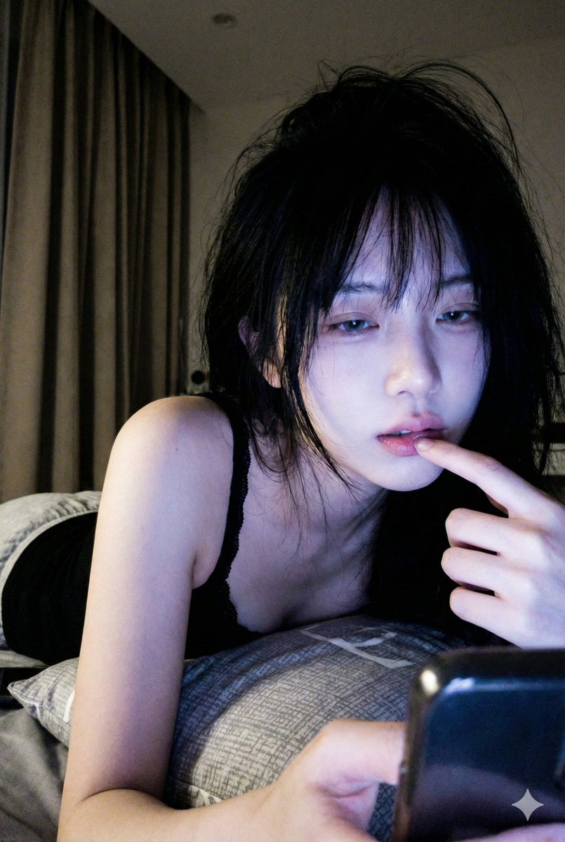 Late Night Lofi Blue Light Selfie
