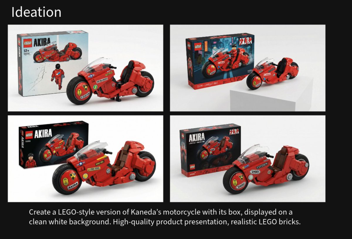 Brick Motorcycle Toy Box Display