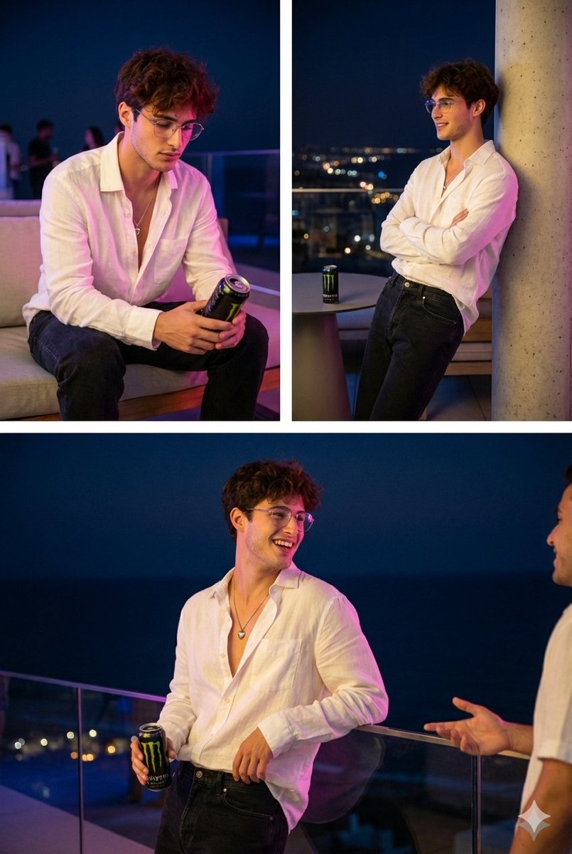 Rooftop Night Party Portrait