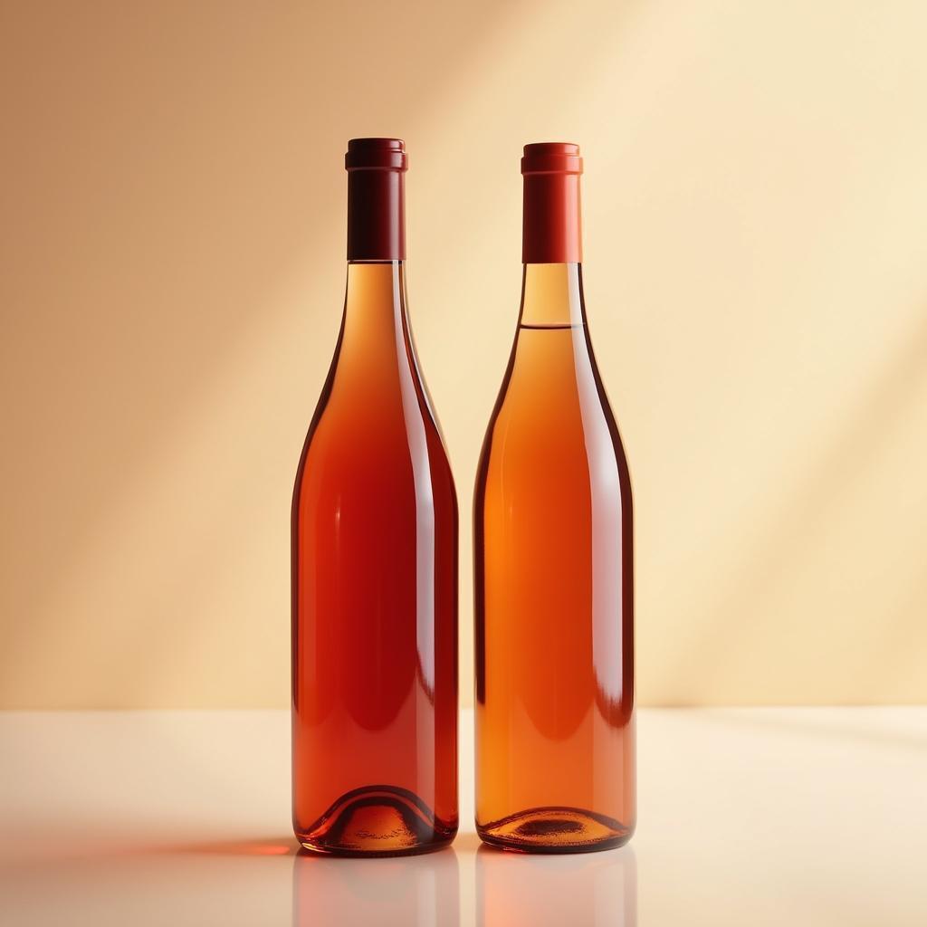 Two Wine Bottles in Elegant Studio Light