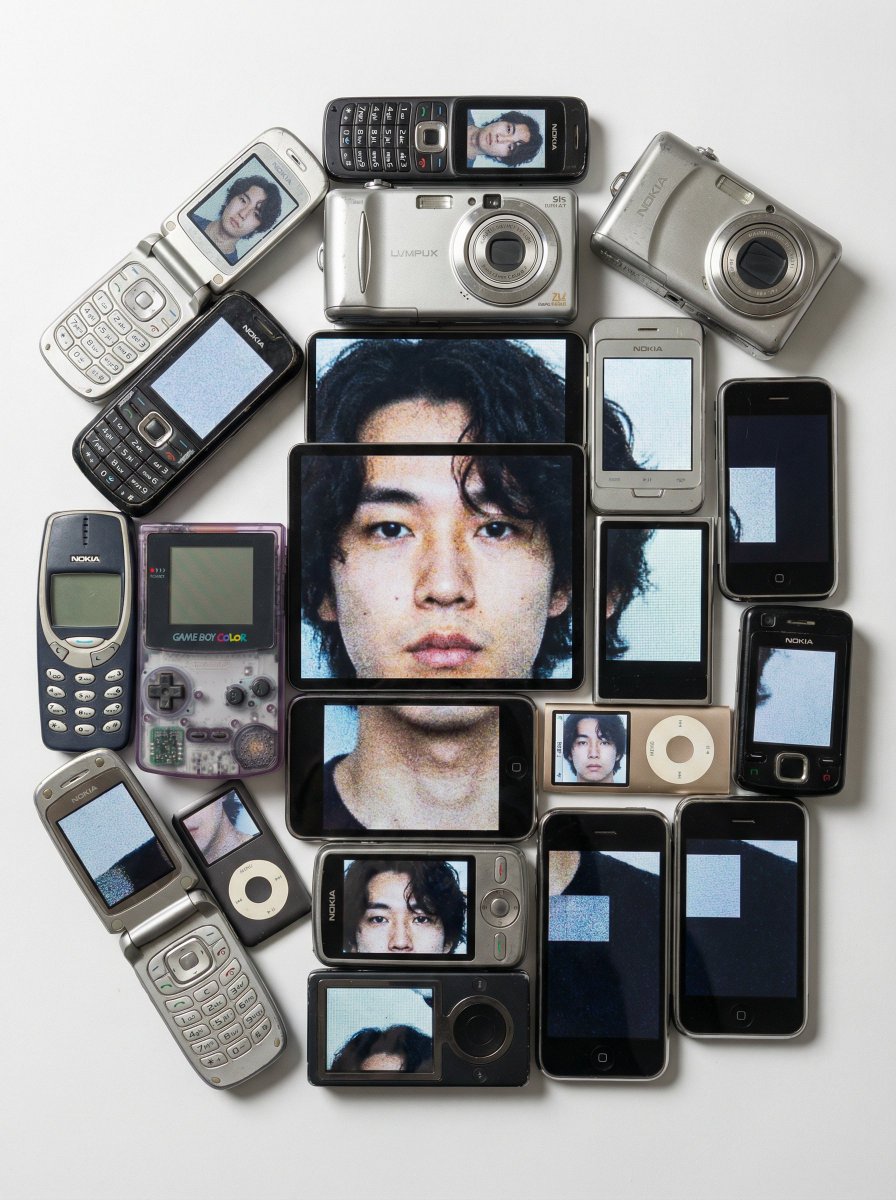 Y2K Devices Fragmented Portrait