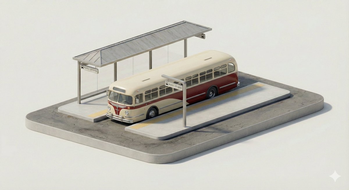 Minimalist Isometric Station 3D Model