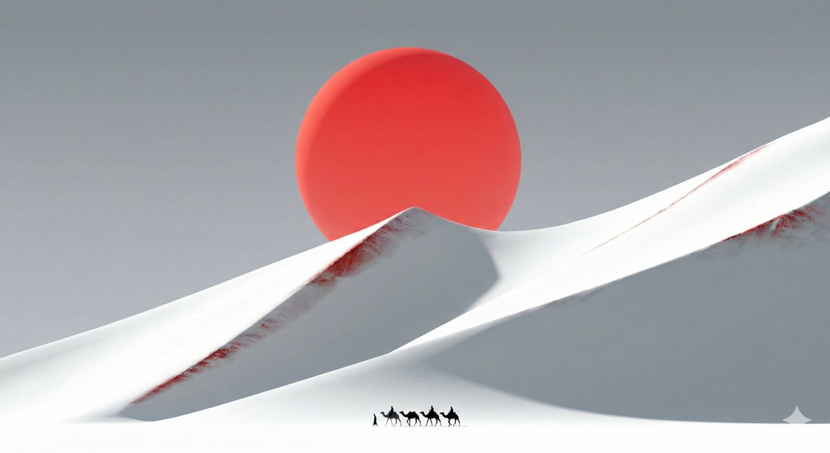 Red Sun White Dunes Caravan