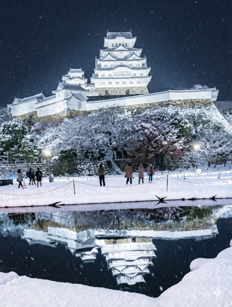 Snowy Himeji Castle Illusion