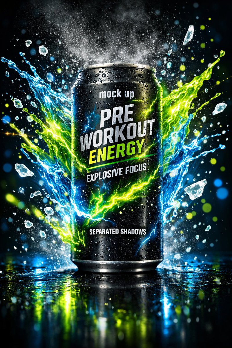 Electric Neon Energy Drink Splash