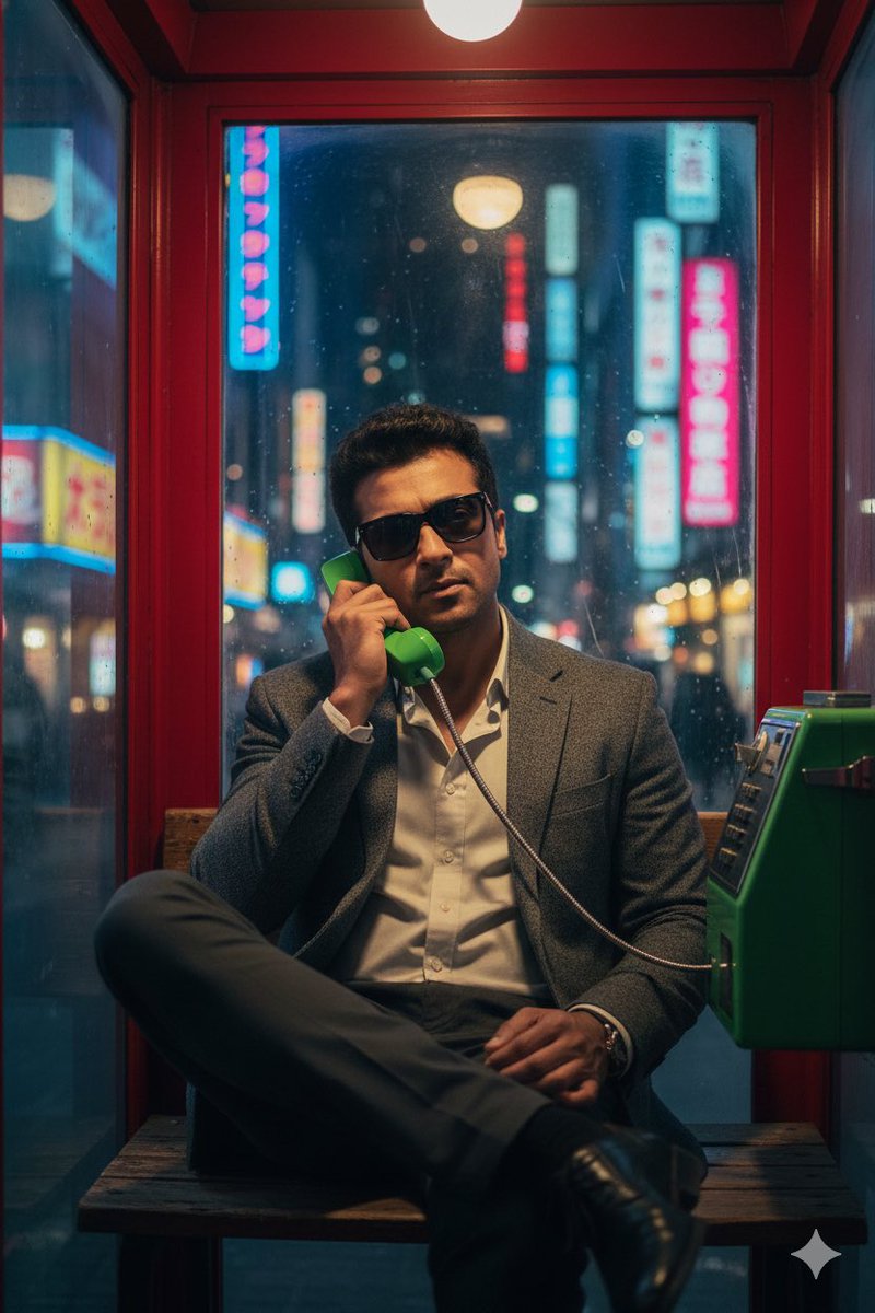 Neon Night Phone Booth Mystery