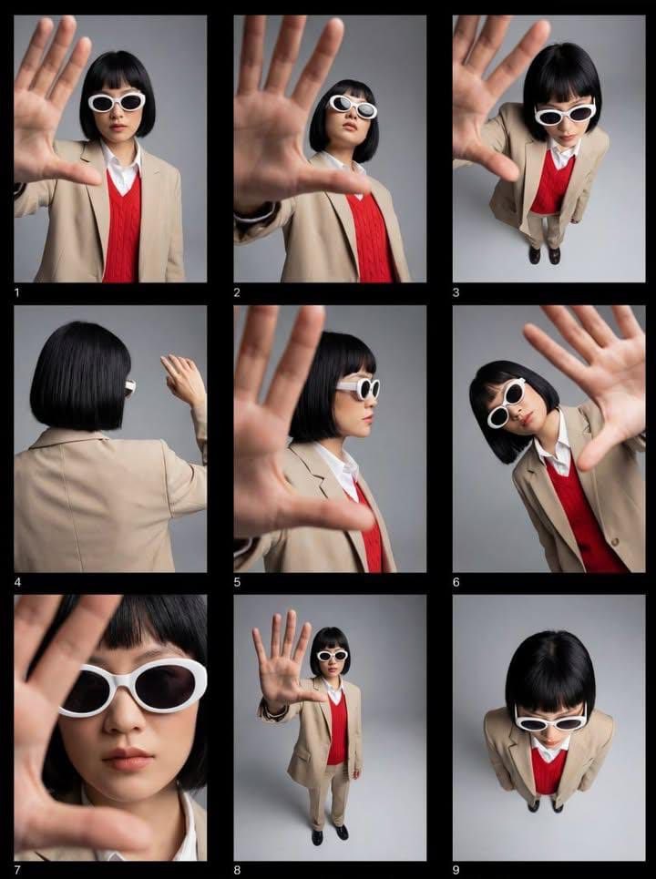 Fashion Editorial Contact Sheet Grid
