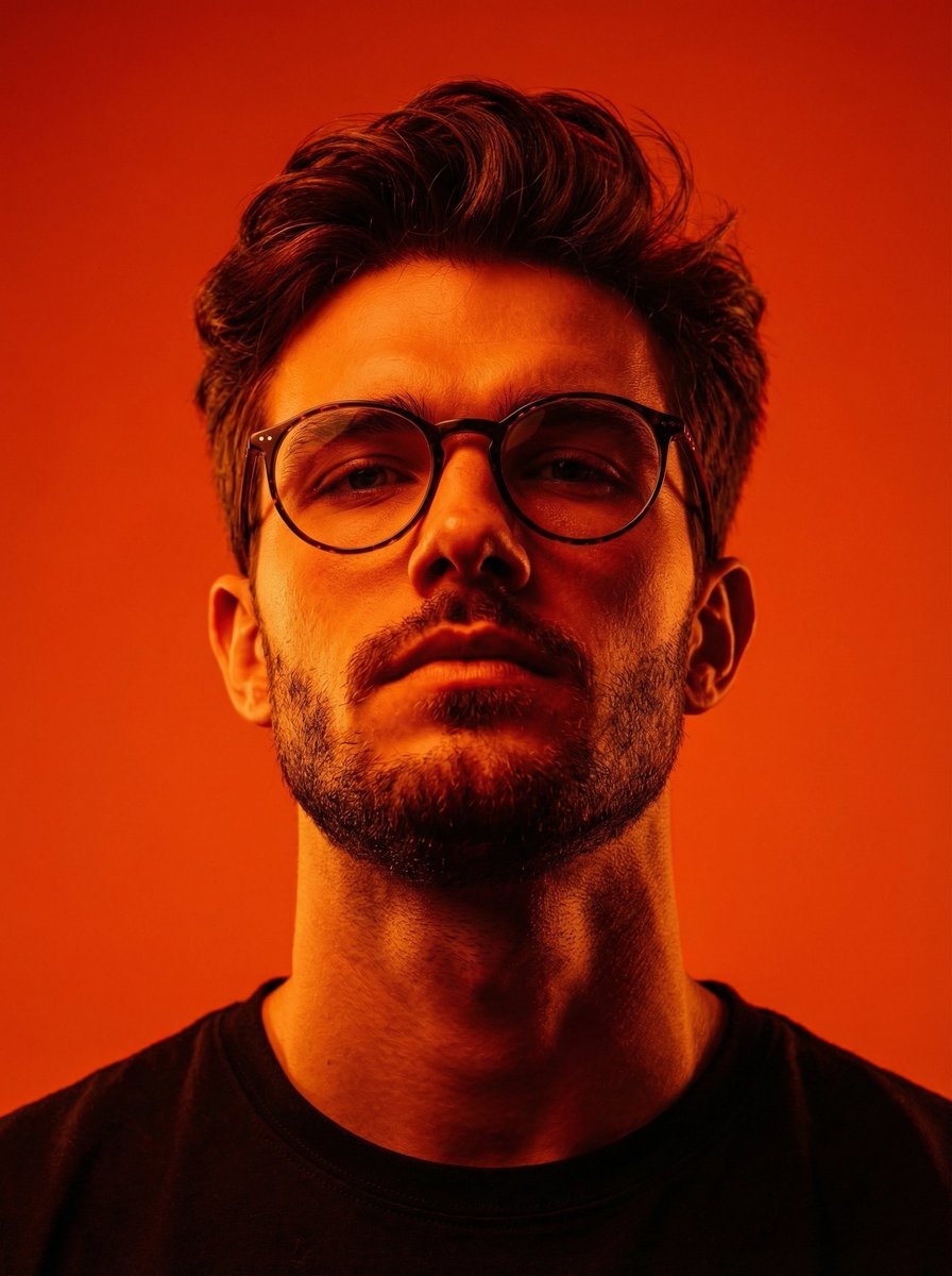 Fiery Gaze: Authority Portrait