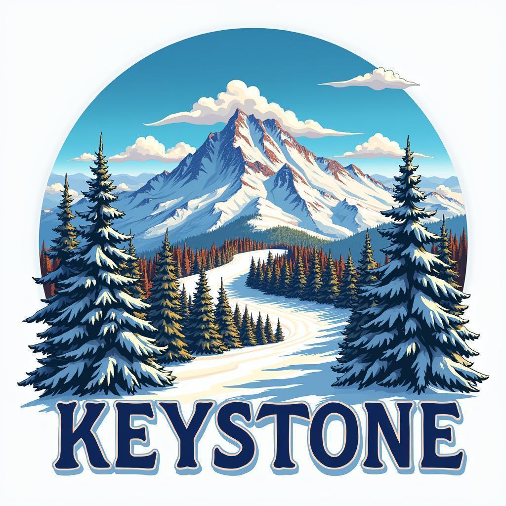 Toriyama Inspired Keystone Ski Resort Logo