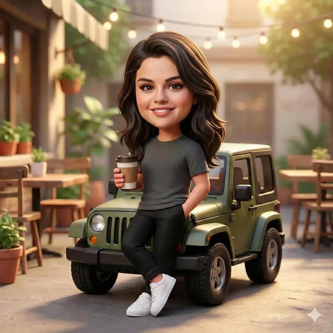 Cute 3D Jeep Coffee Break