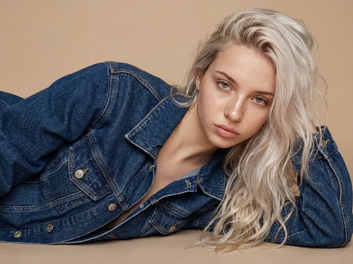 Denim Beauty Floor Portrait