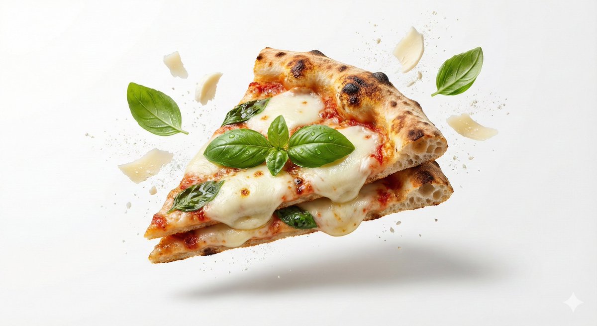 Floating Gourmet Food Ad Photography