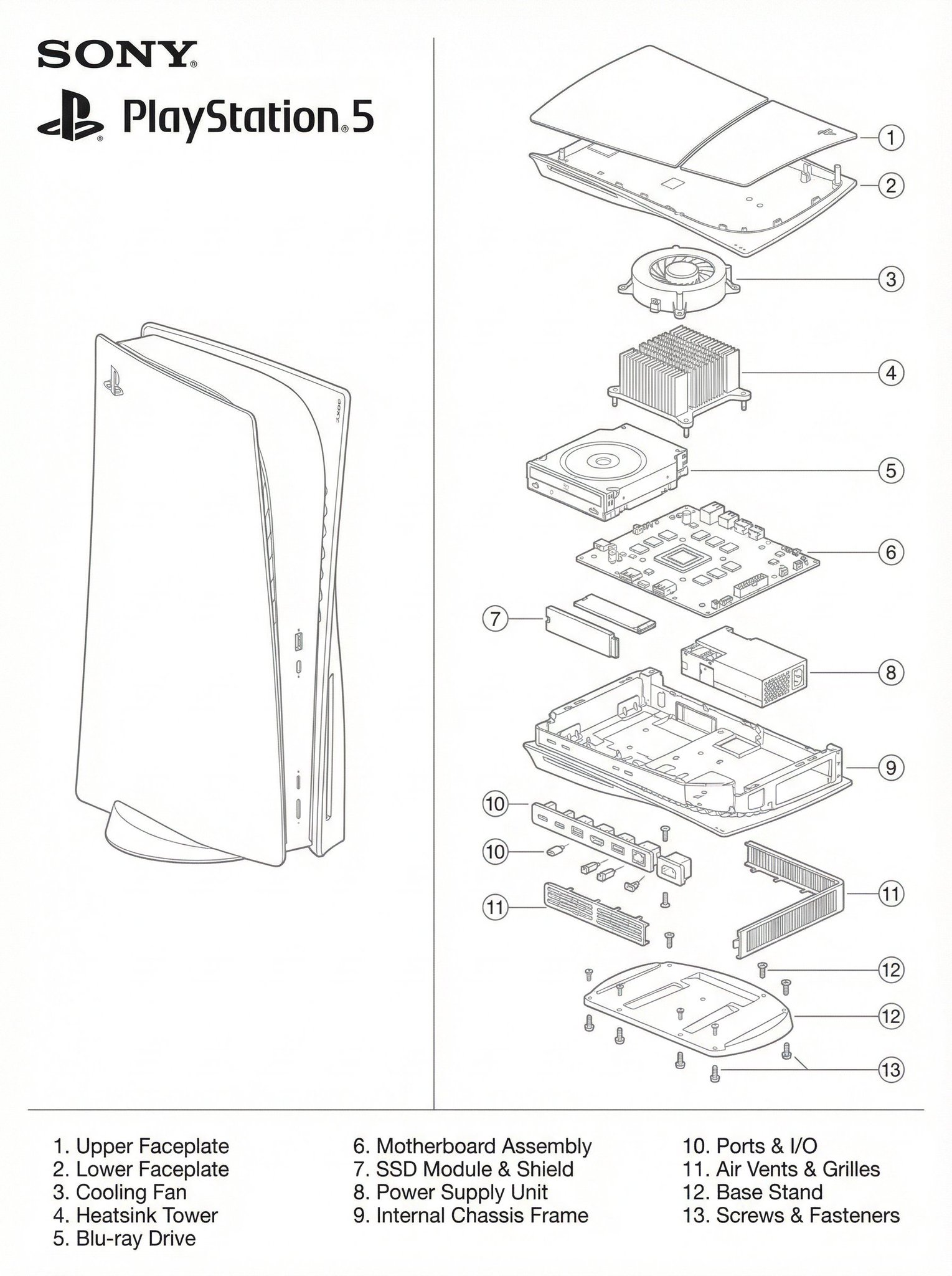 PS5 Technical Blueprint Exploded